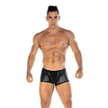 Black shiny faux leather briefs gigo 2 fetiche black trunk with sleek trunk design for stylish wear