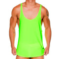 Gigo Arab yellow tank bright neon green mesh tank top breathable and lightweight for casual wear