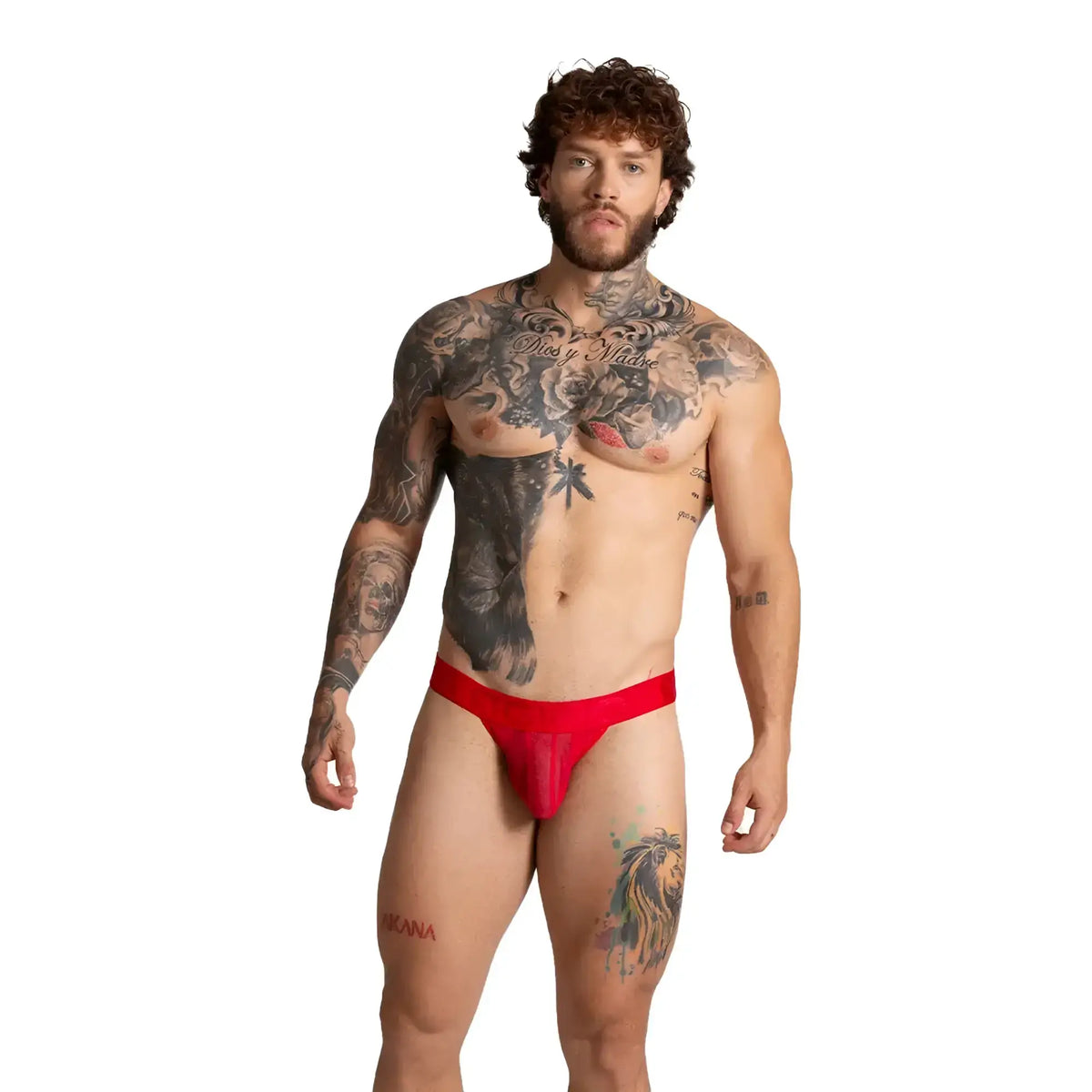 Gigo Bahia red brief in breathable mesh fabric designed for comfortable everyday wear