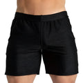 Gigo belucci black short textured shorts with a snug elastic waistband for comfortable wear