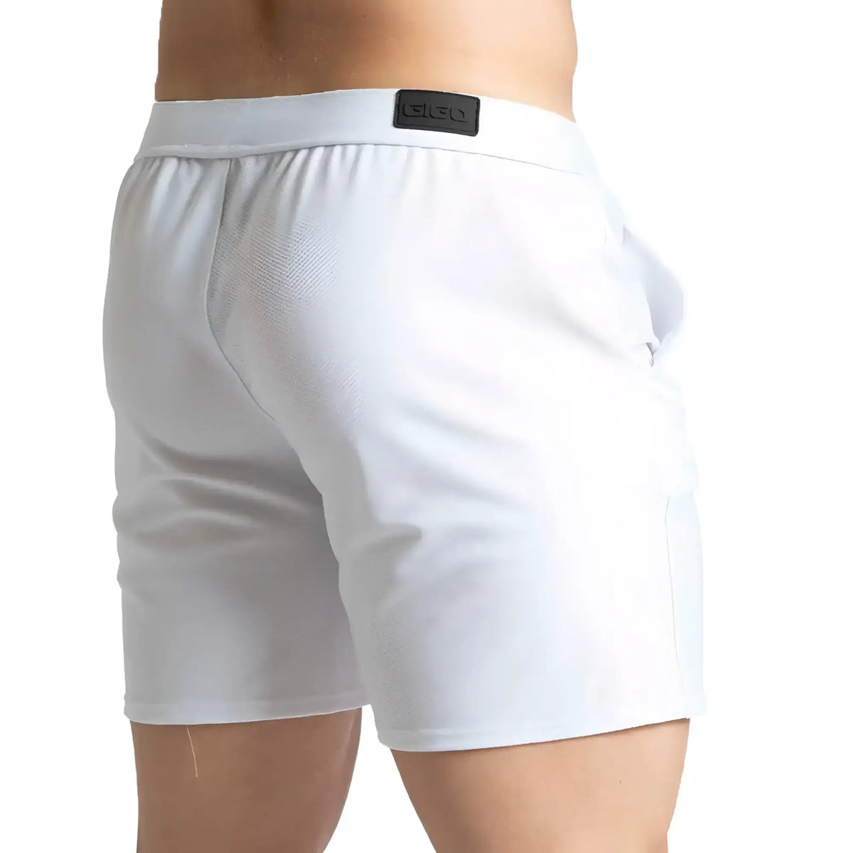 White menÃ¢â‚¬â„¢s briefs gigo belucci short with black branded waistband made of soft breathable fabric for everyday comfort
