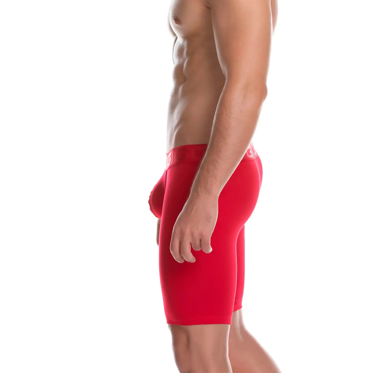 Red athletic briefs gigo cautious red trunk long with snug form-fitting design for active wear