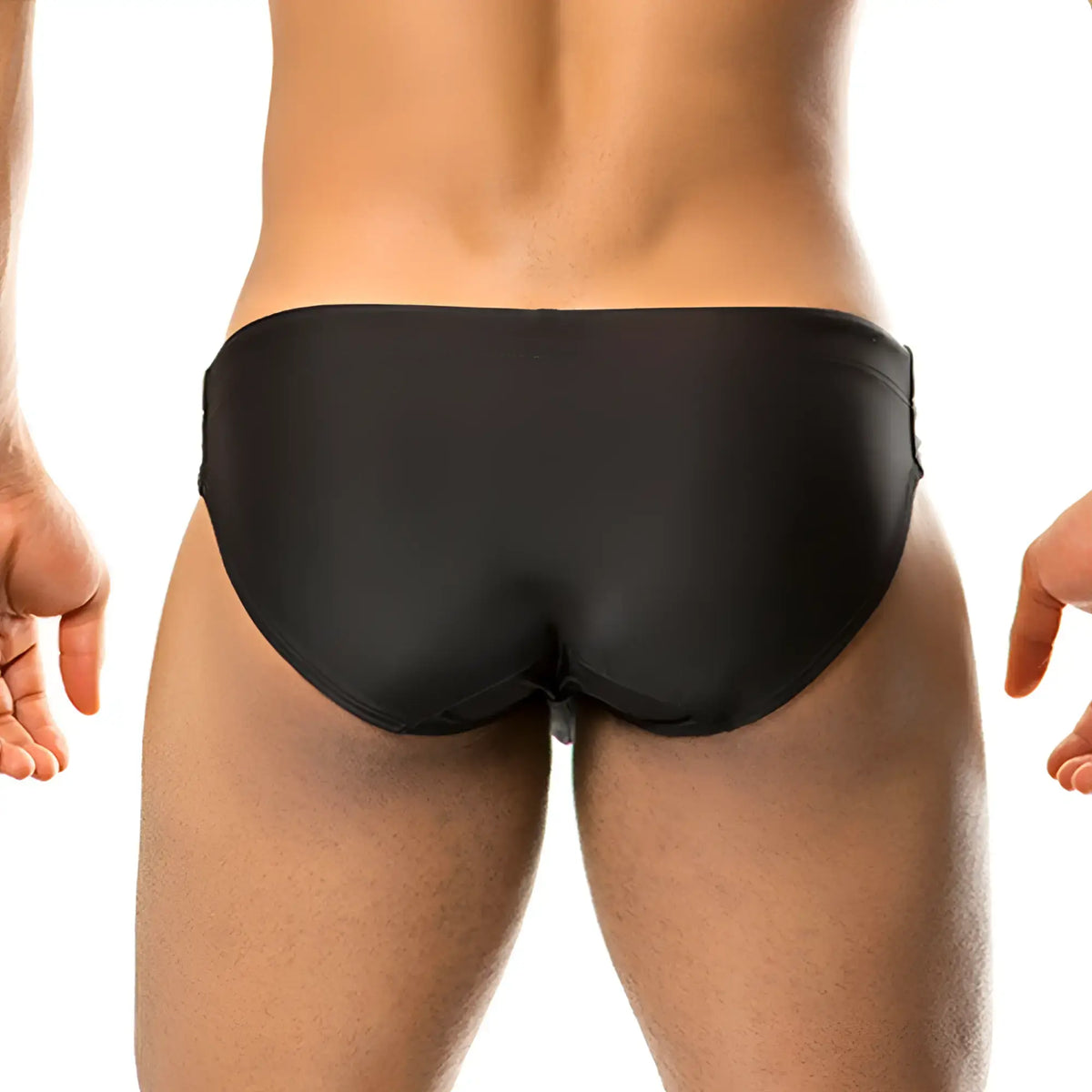 Gigo Classic black swim brief with smooth sleek design made for comfortable swimming and beachwear