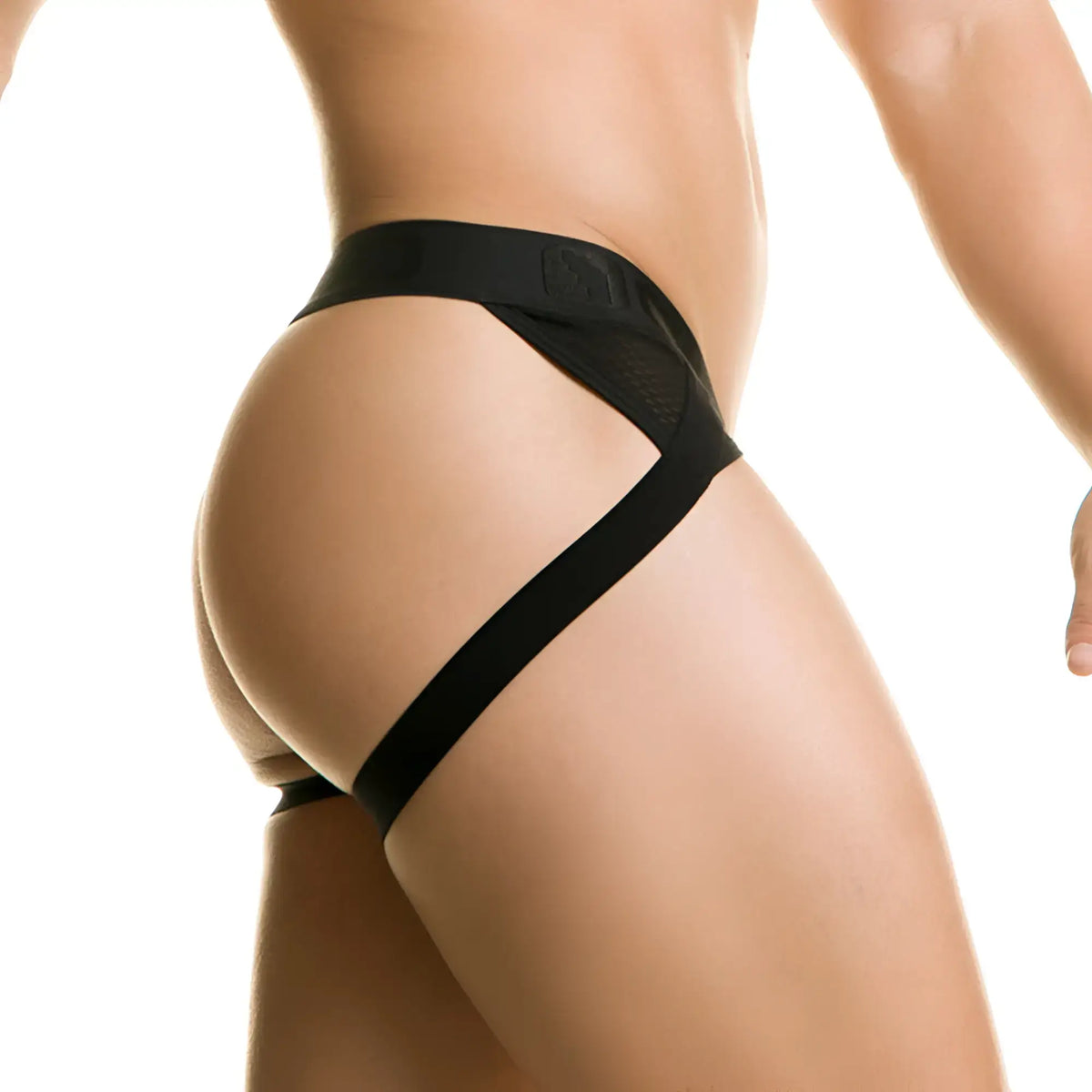 Gigo diversity black brief jockstrap with sleek black mesh briefs and supportive straps for a form-fitting fit