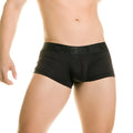 Black gigi brand briefs with smooth form-fitting fabric and subtle waistband branding in gigo diversity black trunk style
