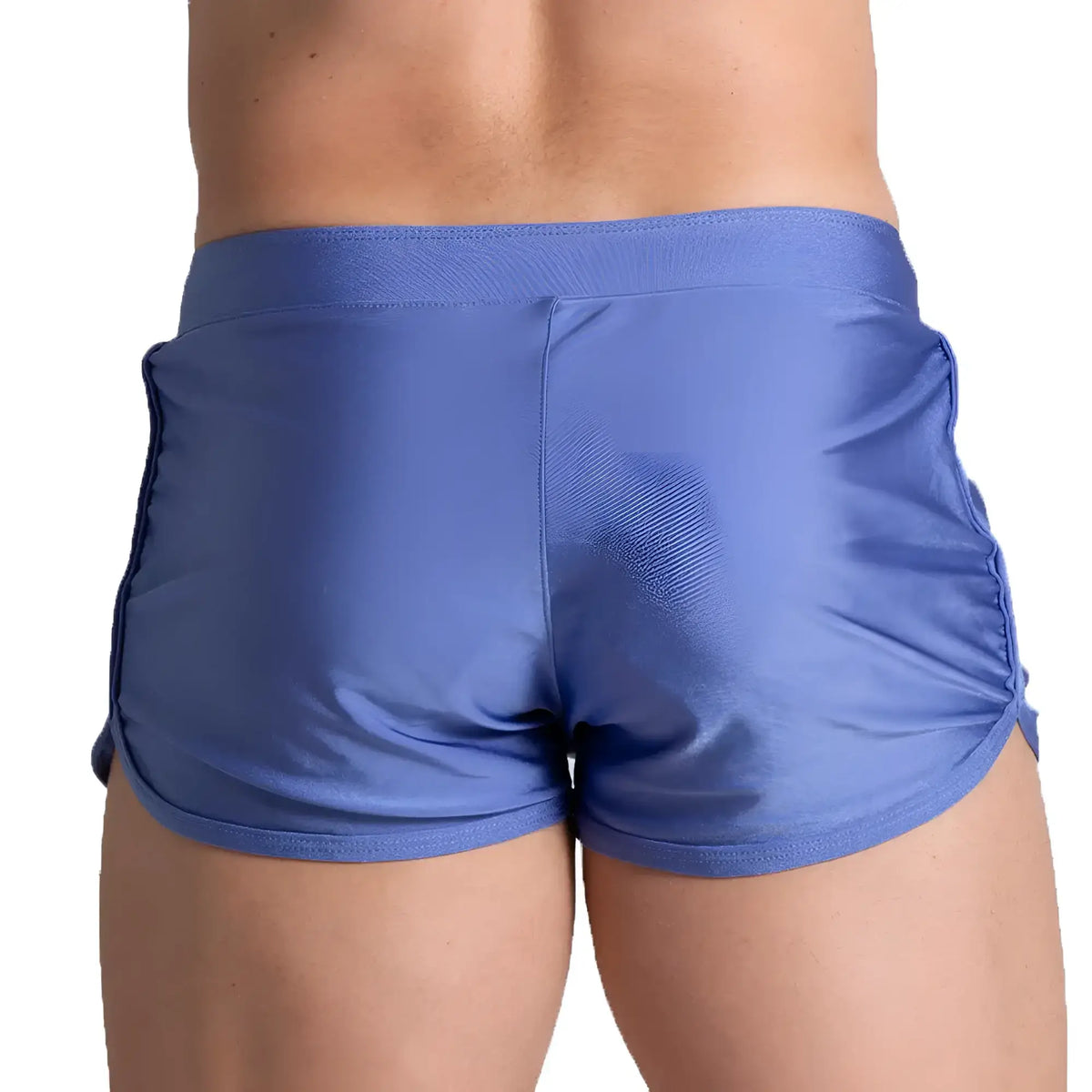Blue gigo flashing beachwear athletic shorts with a snug fit and side seam detailing for active use
