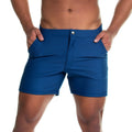 Blue gigo formal jean short athletic shorts with button closure and side pockets for casual wear