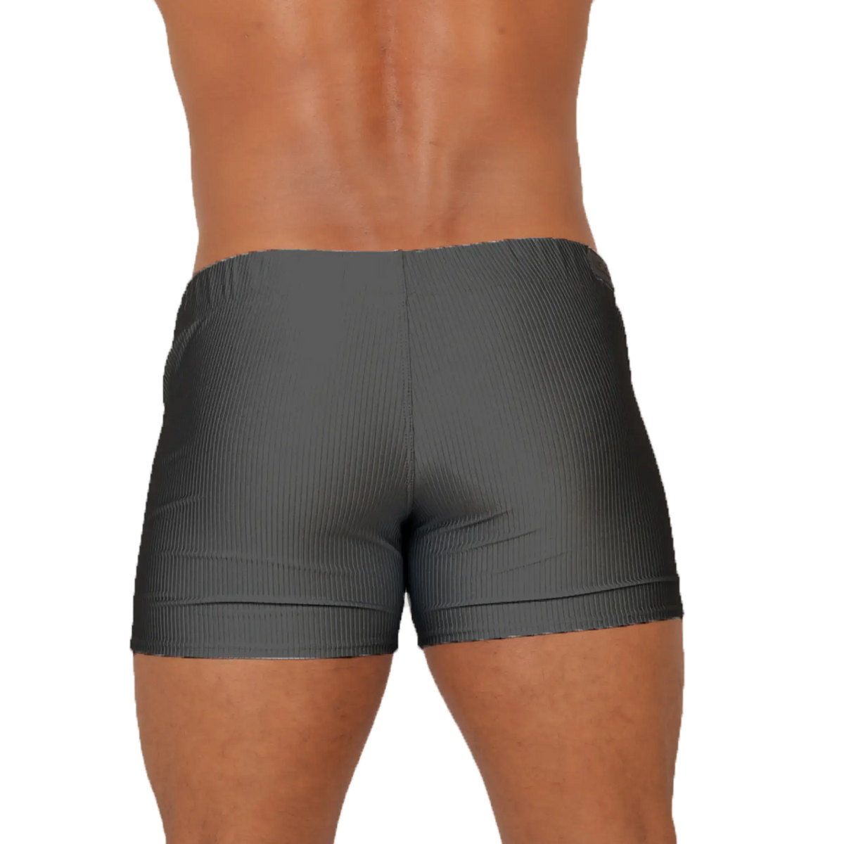 Gigo Glow gray short mens dark gray ribbed textured tailored fit shorts for a stylish casual look