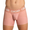 Pink gigo hybrid nude trunk menÃ¢â‚¬â„¢s boxer briefs with textured perforated fabric and ribbed detailing