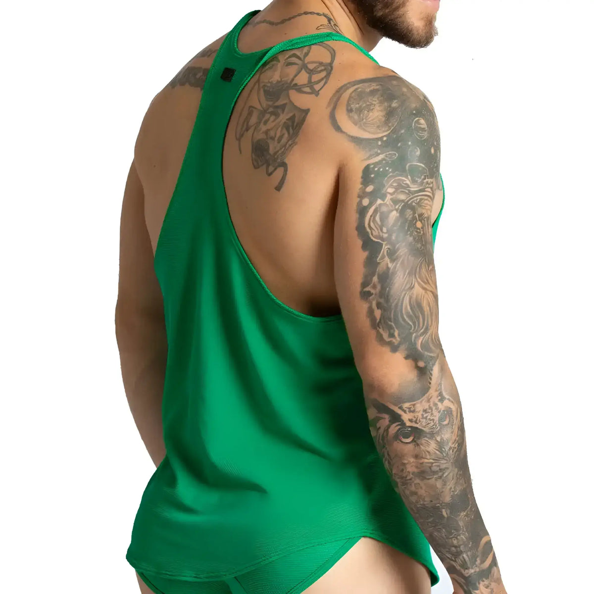 Gigo lemon green tank vibrant green textured athletic tank top with racerback design for activewear