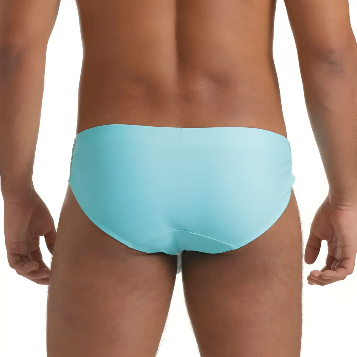 Light blue Gigo marine blue swim brief with smooth seamless design ideal for swimming and beach use