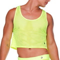 Neon yellow mesh crop top gigo morocco yellow croop top featuring breathable mesh fabric and vibrant colour