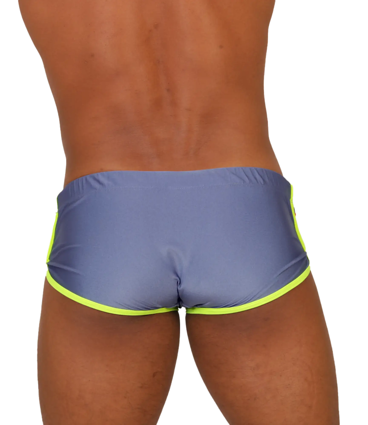 Gigo nice blue swim trunk featuring neon yellow trim ideal for beach and pool use