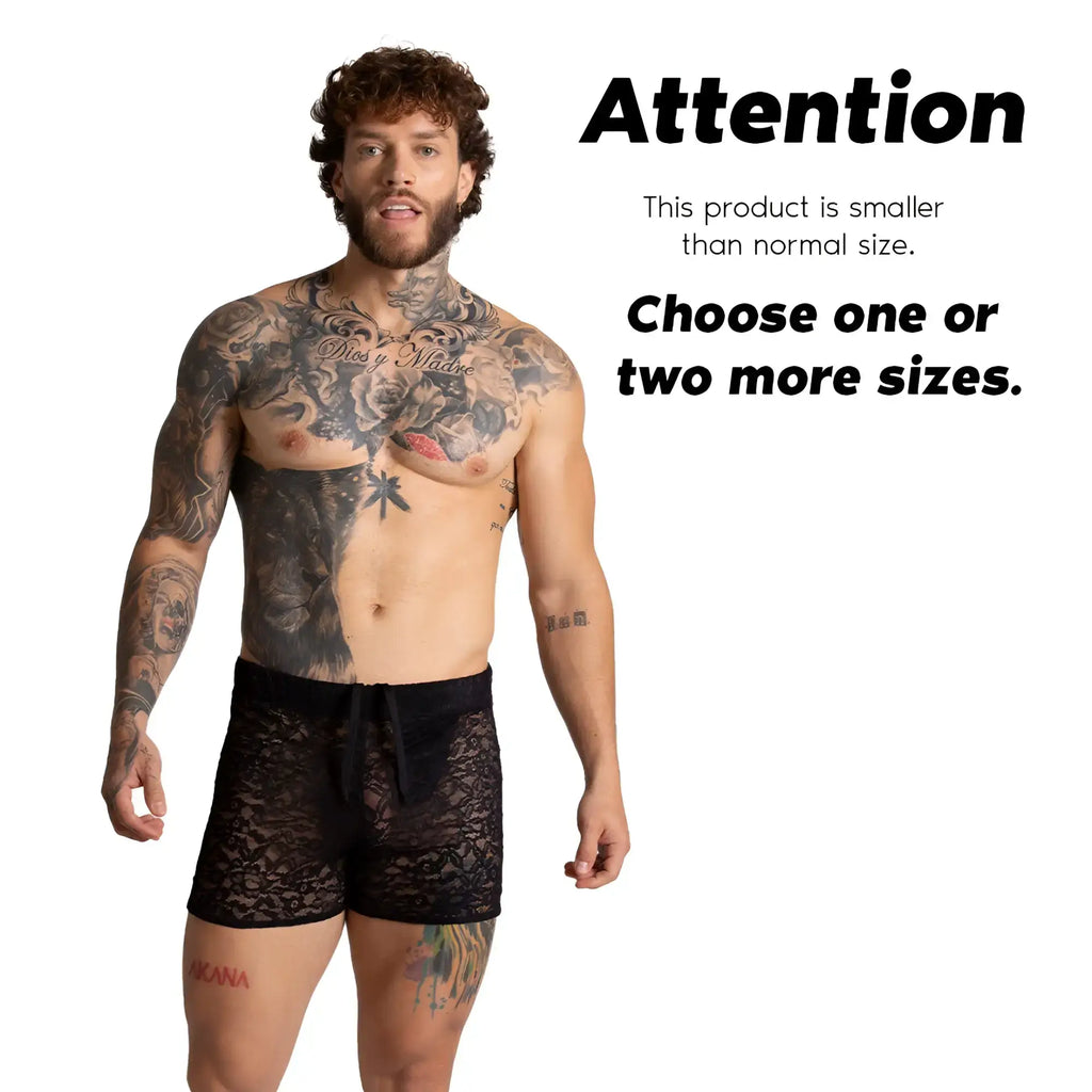 Black lace hotshorts with drawstring waistband by gigo paradise combining style and comfort