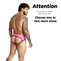 Bright pink lace briefs with black trim from gigo paradise fucshia brief jock product showcasing delicate design