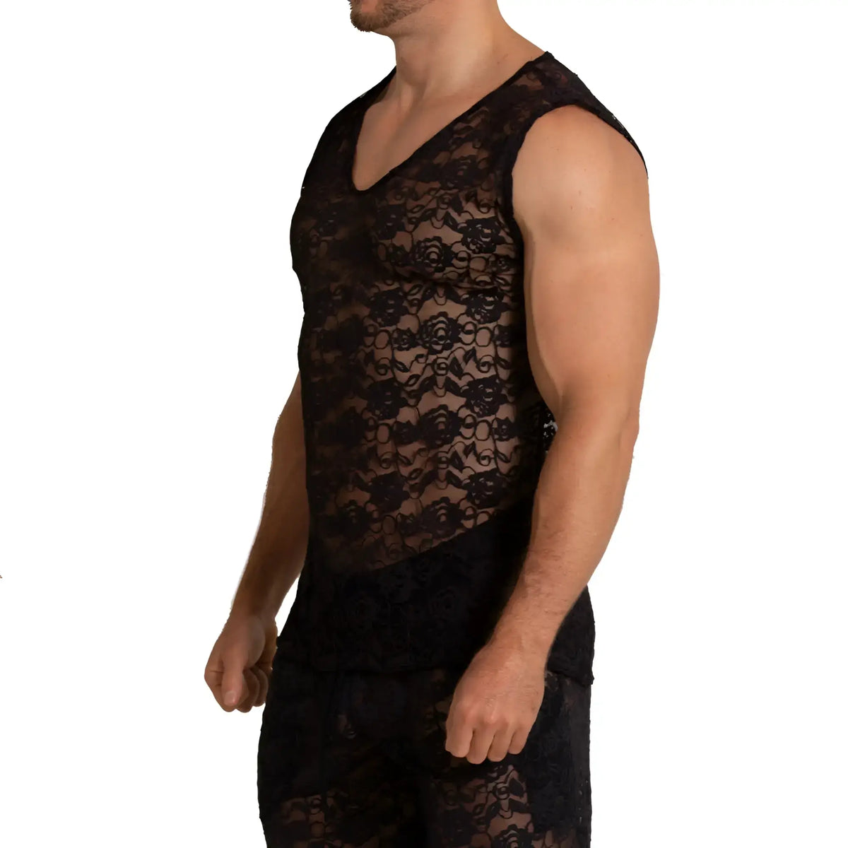 Black lace sleeveless top gigo rosals tank with intricate floral patterns perfect for elegant wear