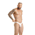 White athletic briefs gigo scanaling with a snug fit and minimalistic design for comfortable activewear use