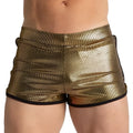 Gigo Shinese hotshort gold metallic shorts with black trim for a stylish and bold look