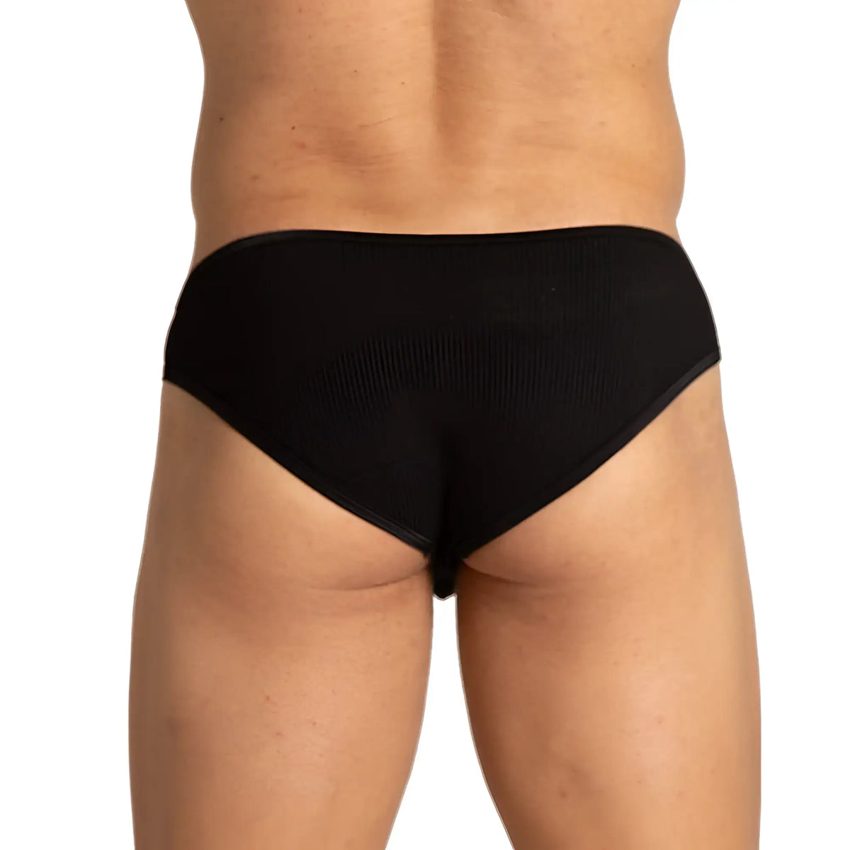 Black briefs gigo soft with a smooth form fitting design offering comfortable and lightweight wear