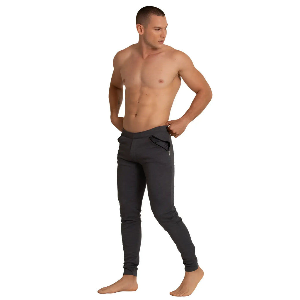 Dark gray gigo sport sportpants athletic joggers with sleek fitted design and side pockets for active use