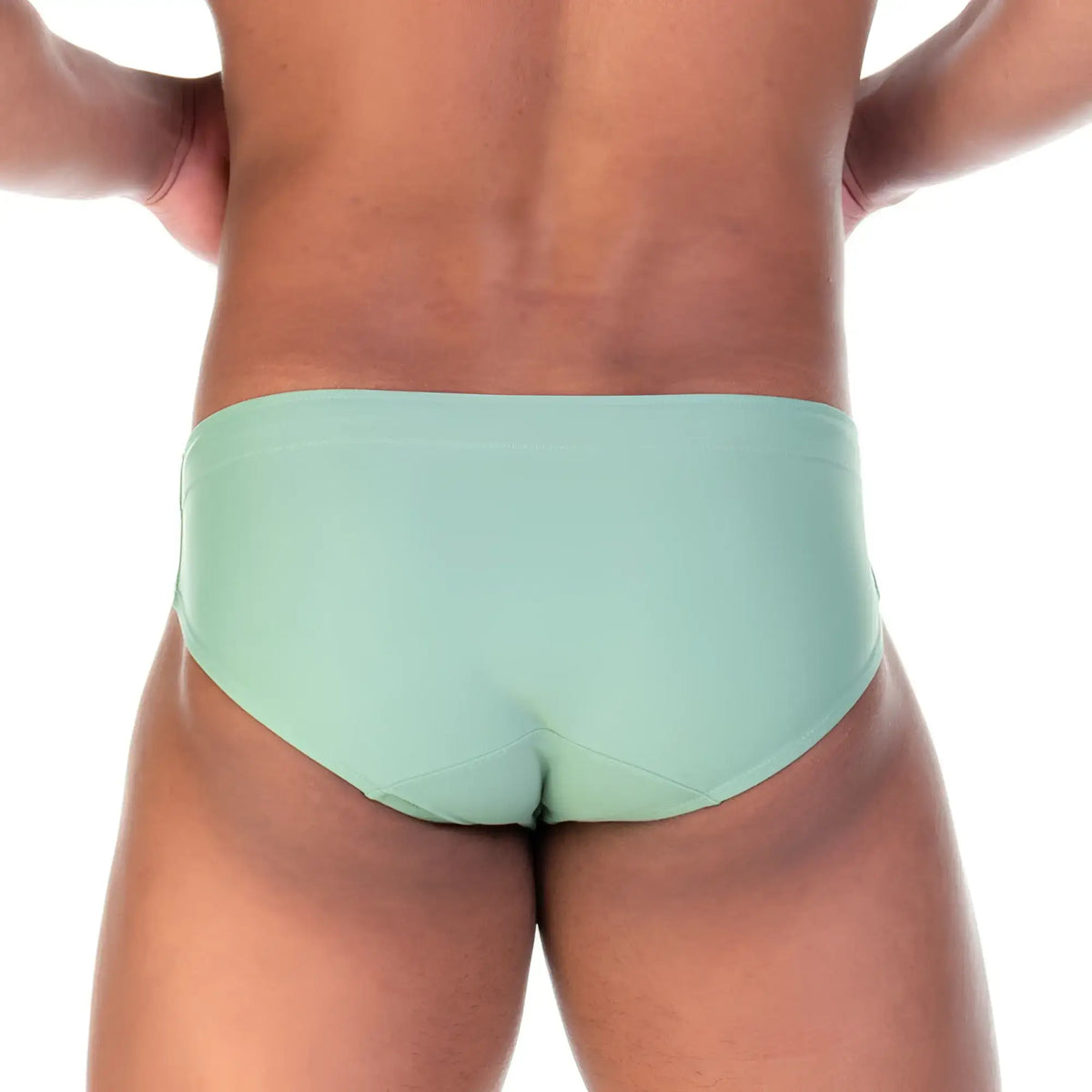 Mint green traditional gigo swim brief made of comfortable fabric designed for swimming and water activities