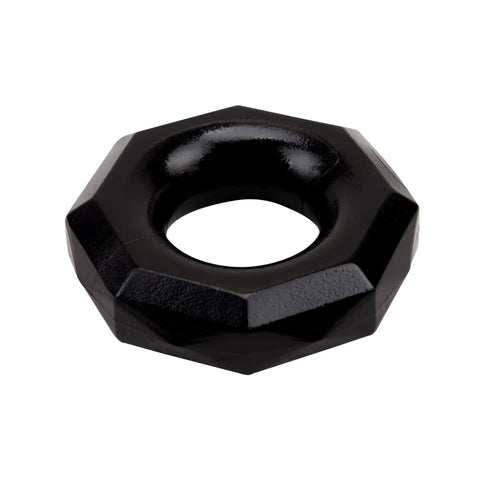 Black octagonal metal nut with matte finish and beveled edges from gk power cadiluck 2 pc nut ring set one size