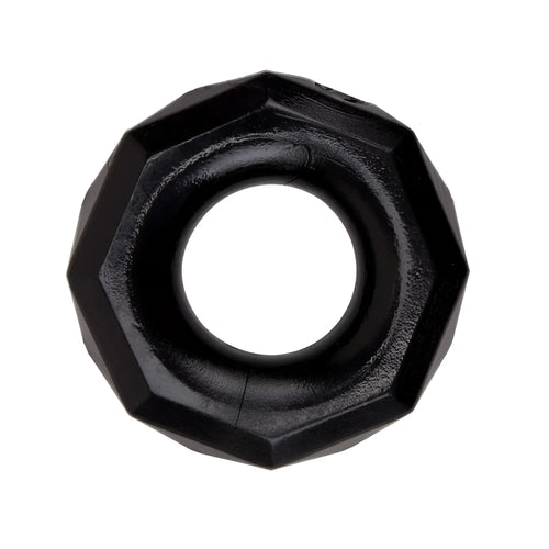 Black octagonal metal nut with matte finish and casting texture from gk power cadiluck 2 pc nut ring set