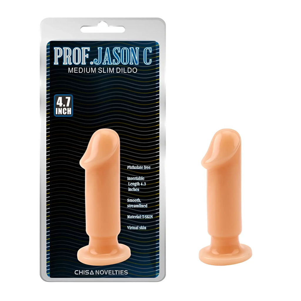 Prof in gk power cock plug flesh large 6.5in one size showing back side of silicone anal plug for men