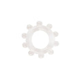 Transparent silicone gk power enhancer ring with evenly spaced rounded protrusions clear one size