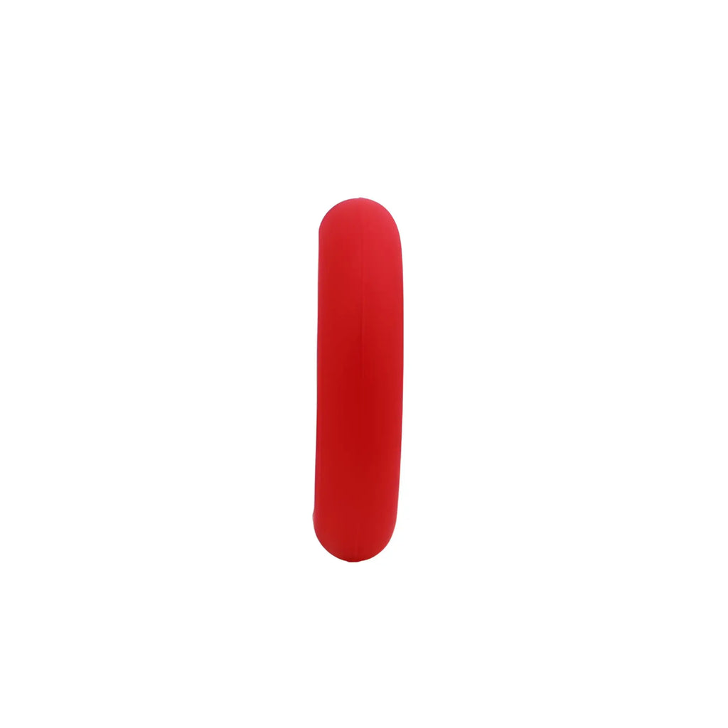 A sleek vibrant red silicone ring with a smooth rounded rectangular shape from the GK Power Hard 2 pc ring set