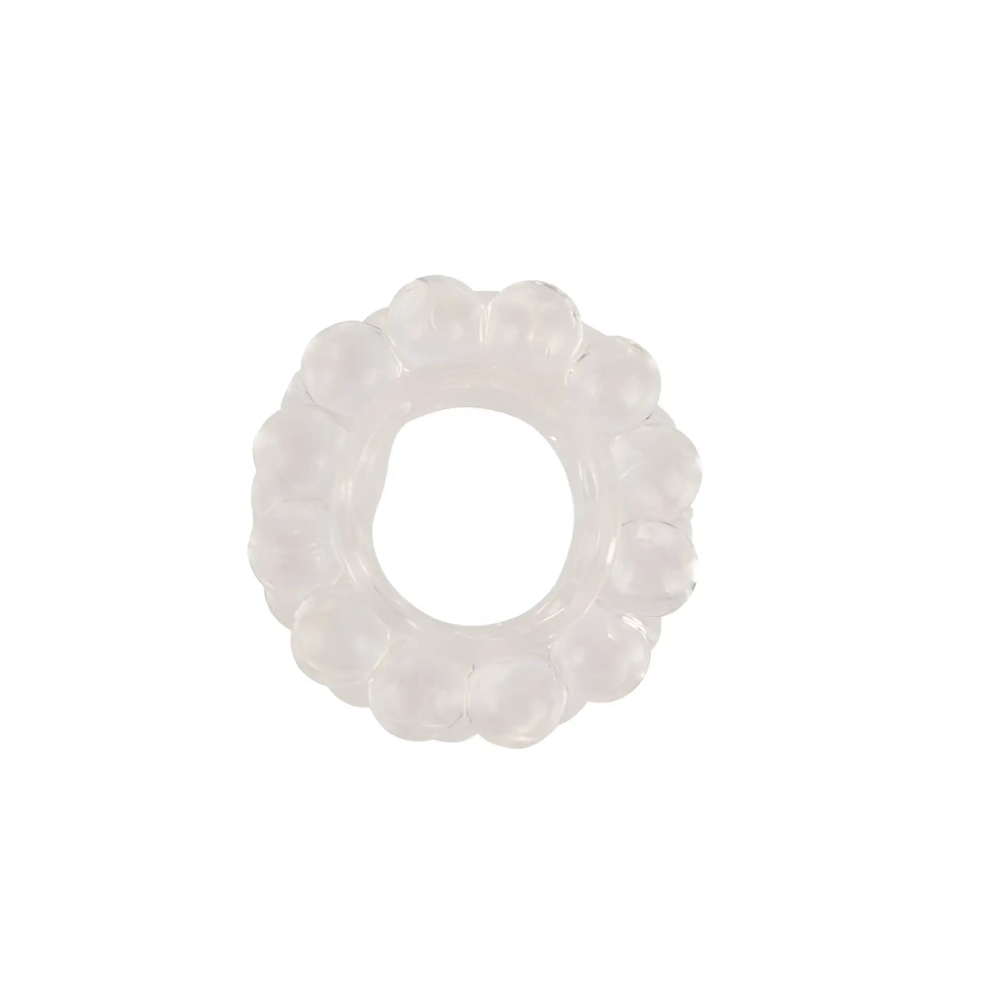 Gk power power master ring clear one size transparent translucent silicone ring with scalloped edge design