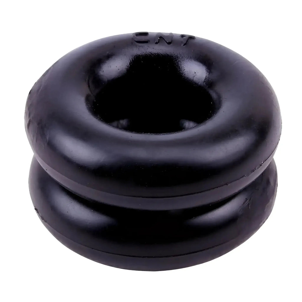 Black rubber gk power mega donut ring with central hole and two stacked circular sections in twin pack one size