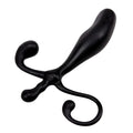 Black silicone gk power prostate pleaser plug with three curved rounded appendages designed for prostate stimulation