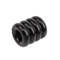 Black glossy ceramic bead with spiral design on gk power quadplay cock ring one size for enhanced stimulation