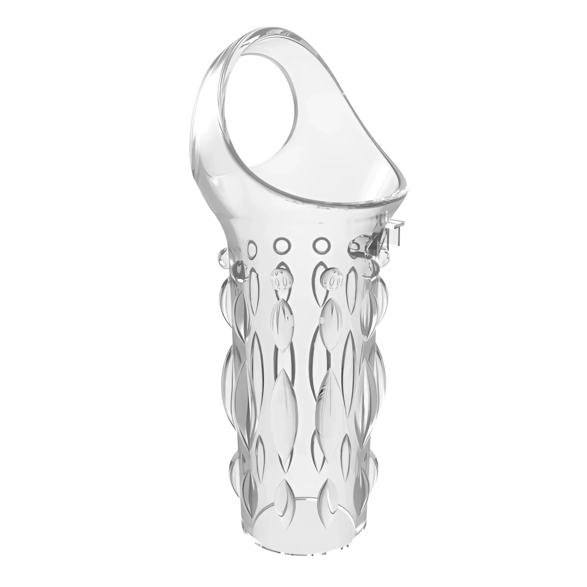 Clear acrylic ice bucket with handle and decorative oval patterns for gk power renegade power cage clear one size