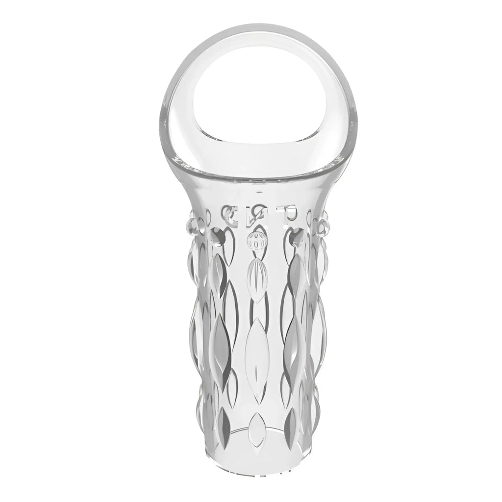Gk power renegade power cage clear one size clear acrylic wine bottle opener with circular handle and patterned body