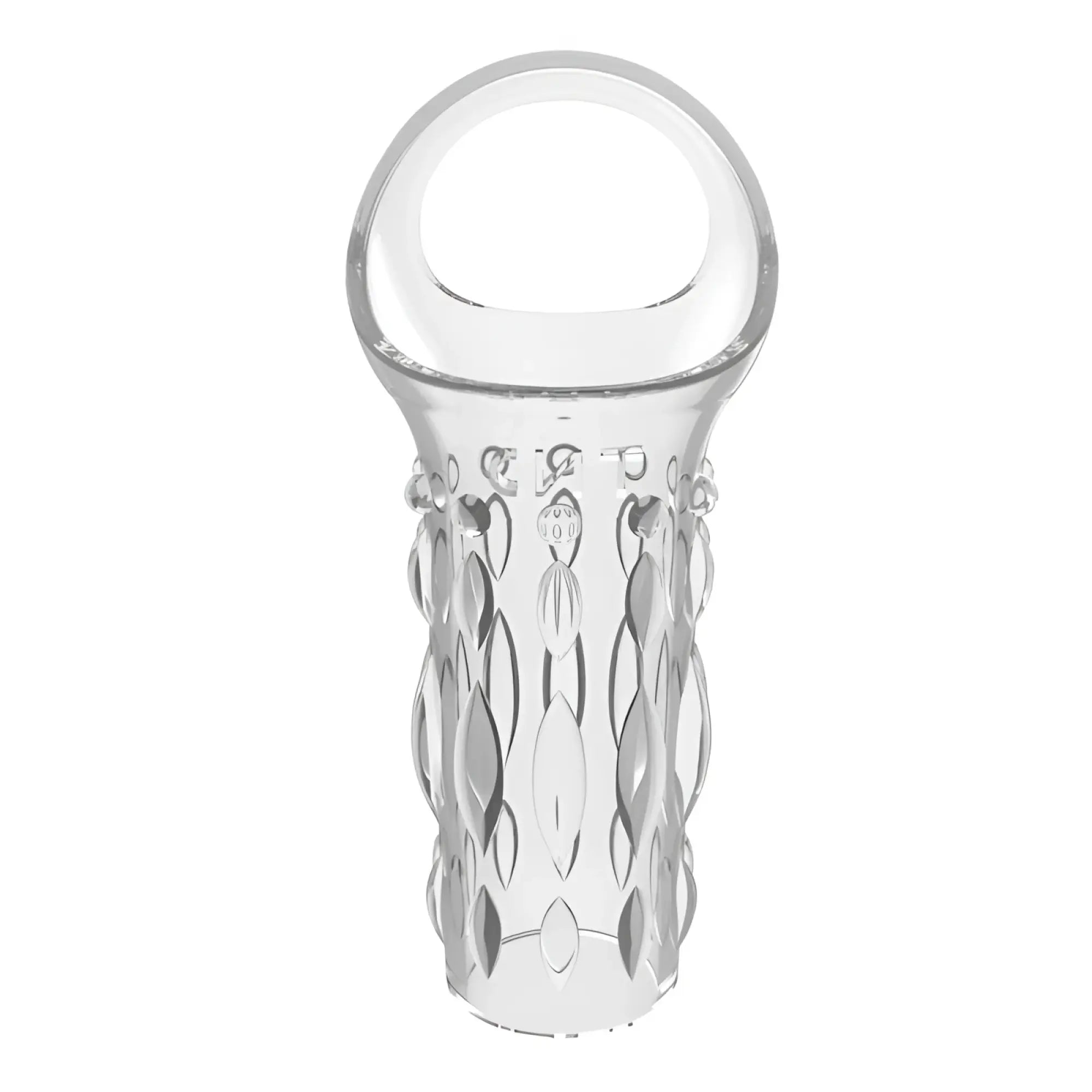 Gk power renegade power cage clear one size clear acrylic wine bottle opener with circular handle and patterned body