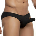 Good Devil GD6107 brief in black features a smooth stretchy fabric and distinctive cut for a form-fitting fit