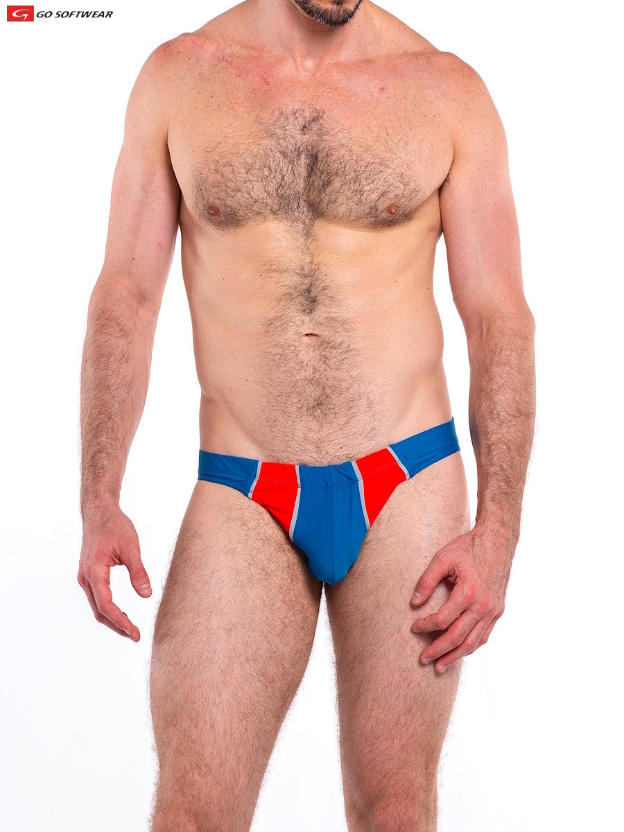 Go Softwear 4502 Men's Napoli 'Buns' Bikini Swim - Deep Water Blue