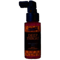 A dark red glossy GoodHead deep throat spray bottle with an ornate black and orange sexy cinnamon label and black pump