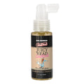Doc johnson goodhead juicy head cocktails dry mouth spray in clear bottle with black and beige label strawberries and champagne flavor