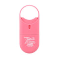 Pink plastic goodhead juicy head spray to-go sour watermelon 9ml with circular handle and red nozzle for dry mouth