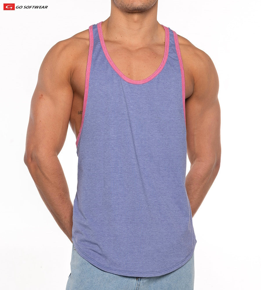 Go Softwear 4675 Men's Gold Coast Athletic Tank Top - Deep Periwinkle