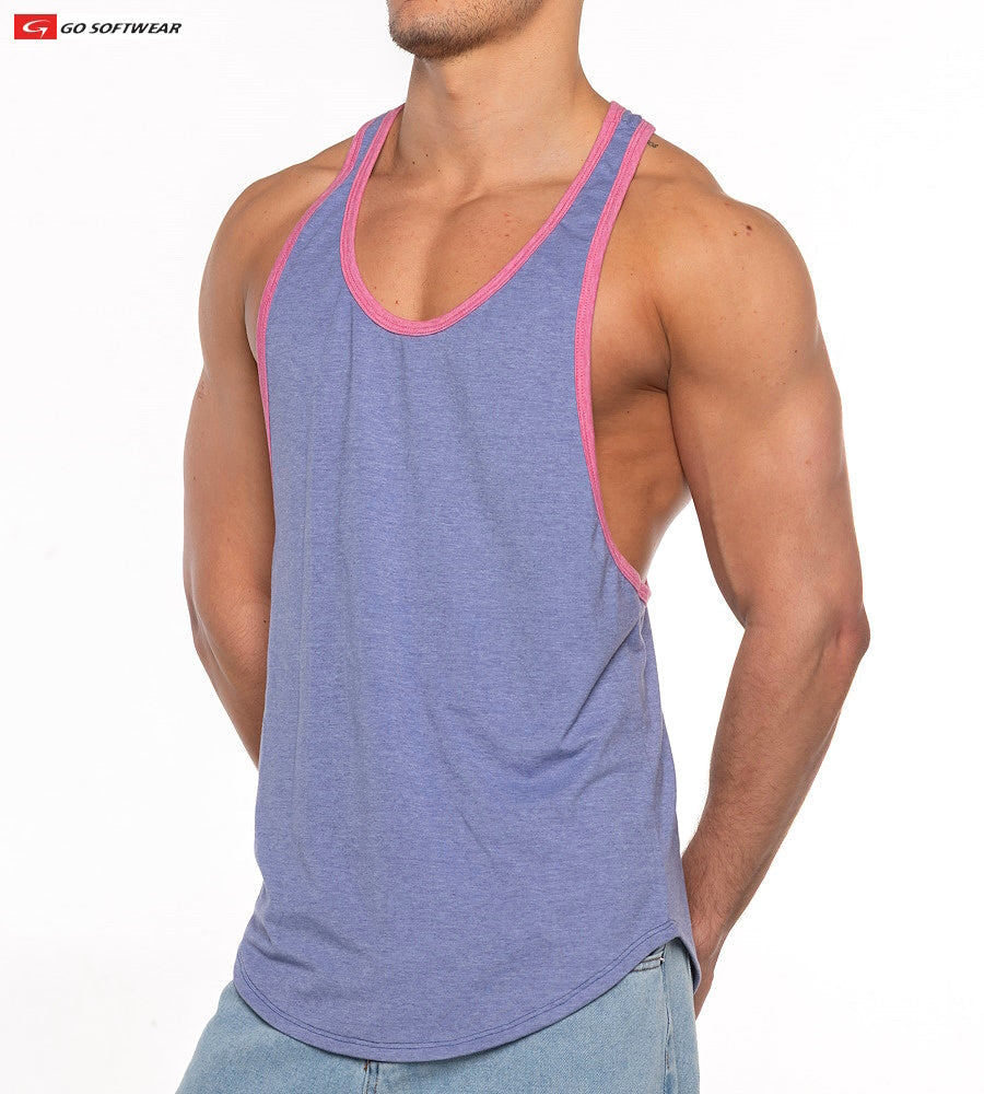 Go Softwear 4675 Men's Gold Coast Athletic Tank Top - Deep Periwinkle