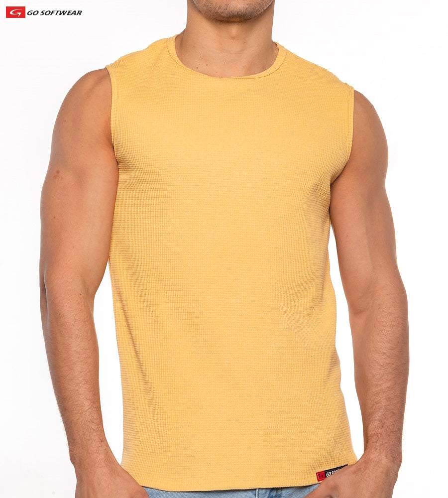 Go Softwear 4631 Men's Gold Coast Sleeveless Tee - Daffodil