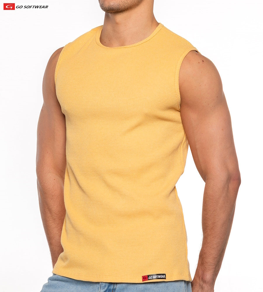 Go Softwear 4631 Men's Gold Coast Sleeveless Tee - Daffodil