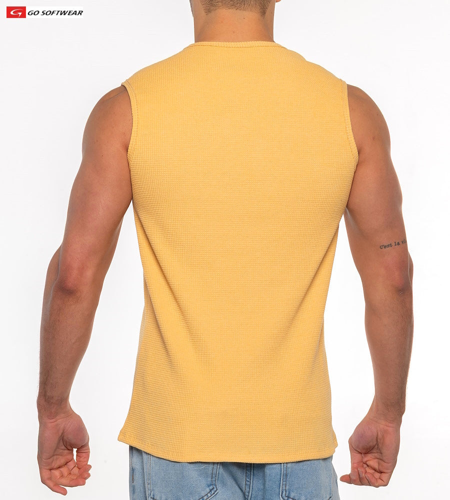 Go Softwear 4631 Men's Gold Coast Sleeveless Tee - Daffodil