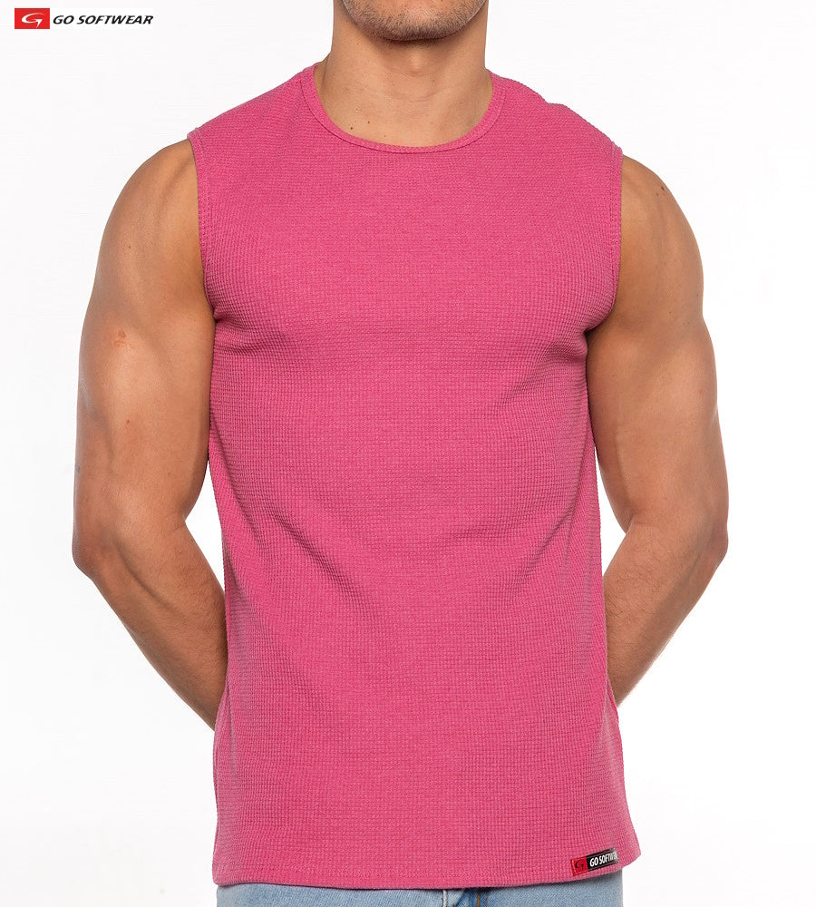 Go Softwear 4631 Men's Gold Coast Sleeveless Tee - Chateau Rose