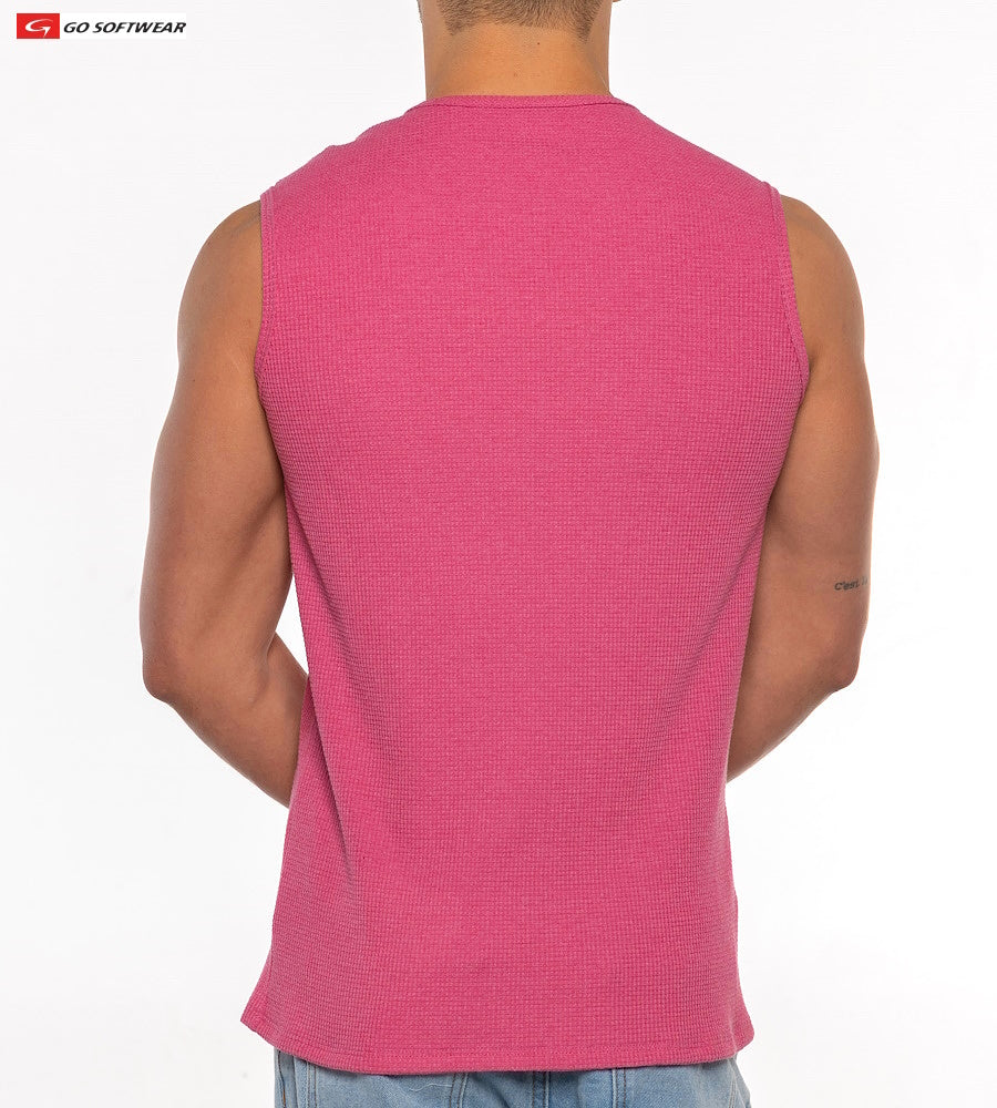 Go Softwear 4631 Men's Gold Coast Sleeveless Tee - Chateau Rose