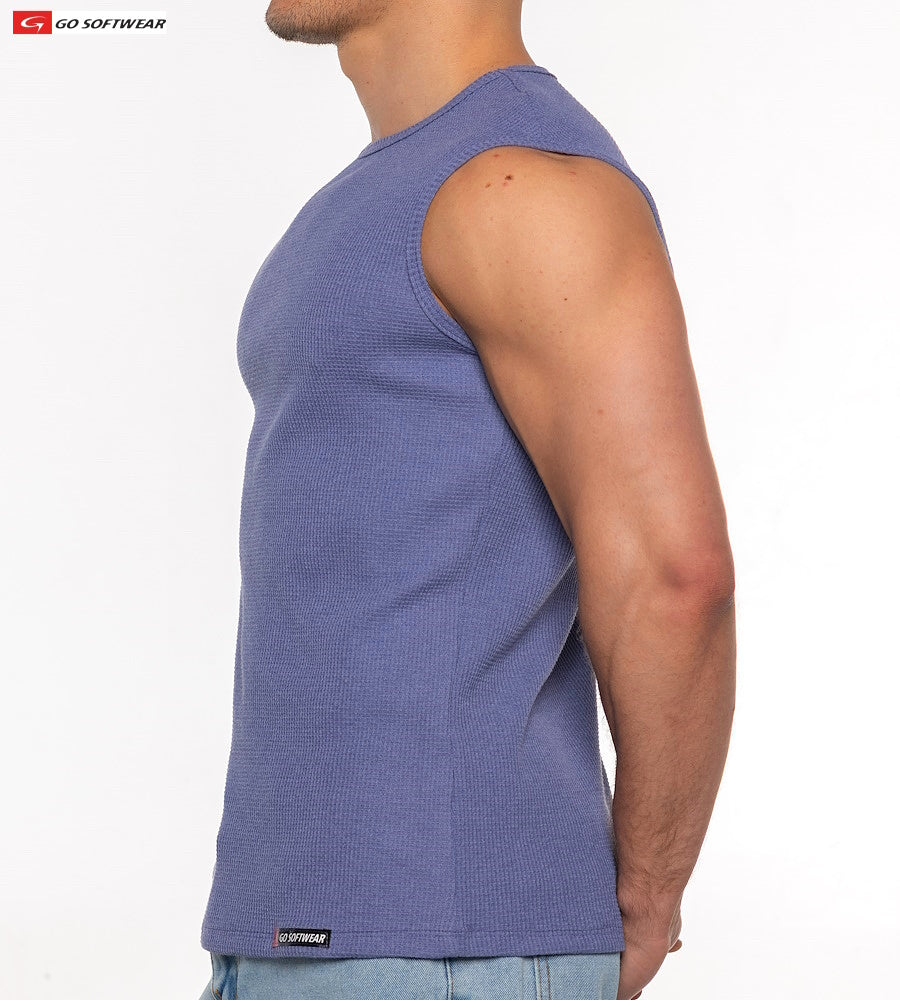 Go Softwear 4631 Men's Gold Coast Sleeveless Tee - Deep Periwinkle